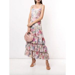 Marchesa Notte Blouson Tiered Day Gown Dre…